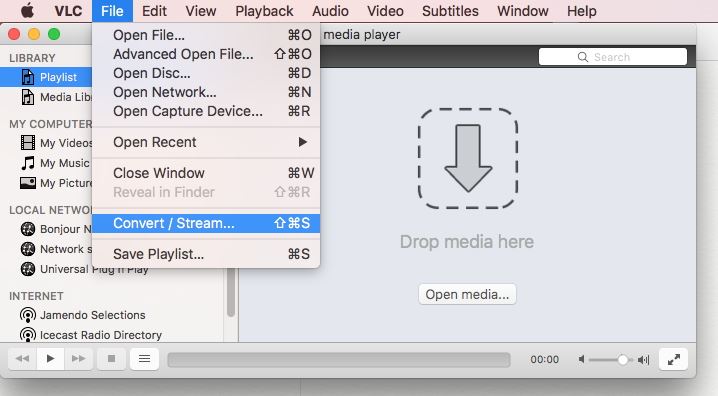 import an avi file to vlc for mac
